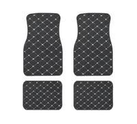 Car Mats Carpet 4PCS Universal Waterproof Auto Foot Pad Protector Carpet Front And Rear Mats Set Auto Accessories Car Floor Mats(Black beige)