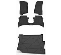 Car Mats Carpet For JEEP For Wrangler For Rubicon 4xe LHD Floor Mats Waterproof Floor Mat Front Rear Row Carpets Set Floor Pads(BLACK 1)