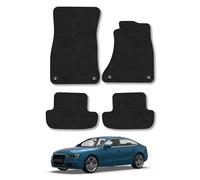 Car Mats Compatible With Audi A5 (2006-2016) [Coupe/Cabriolet] Black Carpet Tailored Fit Car Floor Mats Set Accessory Custom Fit Water-Resistant Anti Slip Backing All Weather Full Coverage With Clips