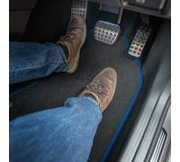 Car Mats Compatible With Byd Atto 3 (2022+) Blue Trim Carpet Tailored Fit Car Floor Mats Set Accessory Custom Fit Water-Resistant Anti Slip Backing All Weather Full Coverage Hand-Finished With Clips
