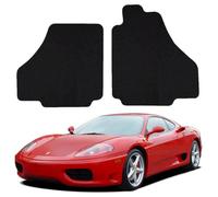 Car Mats Compatible With Ferrari 360 (1999-2004) Black Carpet Tailored Fit Car Floor Mats Set Accessory Custom Fit Water-Resistant Anti Slip Backing All Weather Full Coverage Protection Hand-Finished