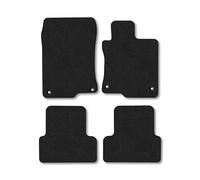 Car Mats Compatible With Honda Accord (2008-2015) Black Carpet Tailored Fit Car Floor Mats Set Accessory Custom Fit Water-Resistant Anti Slip Backing All Weather Full Coverage Hand-Finished With Clips