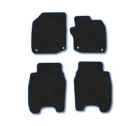 Car Mats Compatible With Honda Civic (2013-2015) [Diesel] Blue Trim Carpet Tailored Fit Car Floor Mats Set Accessory Custom Fit Water-Resistant Anti Slip Backing All Weather Full Coverage With Clips