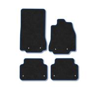 Car Mats Compatible With Jaguar XF (2014-2016) Blue Trim Carpet Tailored Fit Car Floor Mats Set Accessory Custom Fit Water-Resistant Anti Slip Backing All Weather Full Coverage With Clips