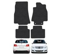 Car Mats Compatible With Mercedes B-Class (2005-2012) [W245] Black Carpet Tailored Fit Car Floor Mats Set Accessory Custom Fit Water-Resistant Anti Slip Backing All Weather Full Coverage With Clips