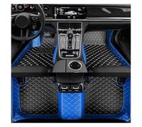 Car Mats Custom Leather Car Floor Mat For Focus 2006 2007 2008 2009 2010 Interior Details Auto Carpet Rugs Foot Pads Accessories Footwell Mats(3PC Blue black)