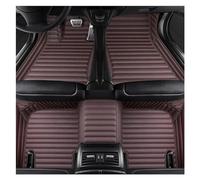 Car Mats Custom Stripe Leather 5D Car Floor Mats For Kia For Carens 7 Seat 2007-2012 Interior Accessories Carpet Non Slip Car Floor Mat(Coffee 5 seats)