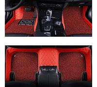 Car Mats Floor Mats For VW For Passat B5 B6 B7 B8 2005 2010 Double layer Leather interior Parts Customized Car Floor Mats Car Mat Floor Mat(Orange Red)