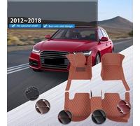 Car Mats Floor Mats Hybrid Auto Car Floor Mats For For A6 For Avant C7 4G 2012~2018 5door Sation Wagon Leather Rug Car Mats(Red)