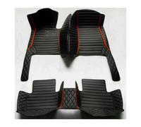 Car Mats For A3 8P 2004 2005 2006 2007 2008 2009 2010 Non-Slip All Weather Luxury Leather Floor Liners Full Coverage Car Floor Mats Auto Mats(Style 4 Black Red)