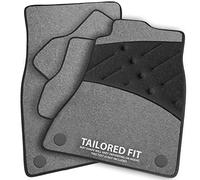 Car Mats FOR Audi A4 Cabriolet 2001-2007 Grey Carpet & Black Ribbed Trim & Black Full Width Heel Pad [SAPP-1191]