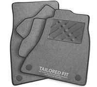 Car Mats FOR Audi A5 / S5 Coupe 2007-2016 Grey Carpet - Black Ribbed Trim - Grey Rectangle Heel Pad [SAPP-42]