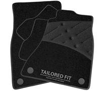 Car Mats FOR Audi A6 [LHD] 2011+ Black Carpet & Black Ribbed Trim & Black Full Width Heel Pad [SAPP-1823]