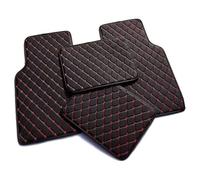 Car Mats for Audi S5 4door 2017-2023, Floor Liners Front Rear Row Carpet Mat Pad Leather Anti-Slip Waterproof Liners Carpet Car Accessories,Black-Red