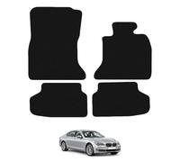 car mats for BMW 7 Series FO1 & FO2 2012-2015 Facelift version new rear shape Tailored Fit Floor Mat Set Complete Accessory Black Custom Fitted -Anti-Slip Backing & Black Trim