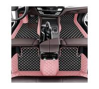 Car Mats For Citroen C5 For Aircross 2018 2019 2020 2021 2022 Weather Waterproof Luxury Leather Floor Liners Coverage Cover Car Floor Mats Floor Mat Set Complete(Style 2 Pink Black)