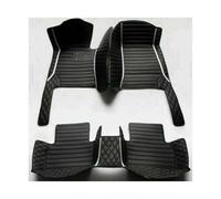Car Mats For Citroen C5 For Aircross 2018 2019 2020 2021 2022 Weather Waterproof Luxury Leather Floor Liners Coverage Cover Car Floor Mats Non Slip Carpet(Style 4 Black White)