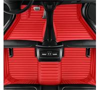 Car Mats For Dodge For Durango 2011 2012 2013 2014 2015 2016 2017 2018 Leather Floor Mats Cars Full Set Car Car Floor Mats Set(Striped Red)