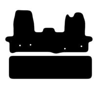 car mats for Ford Transit Crew Cab 2016+ Onwards 2 Piece Set Car Mats UK-Made Tailored Fit Carpet Floor Mats Full Coverage Grey Trim
