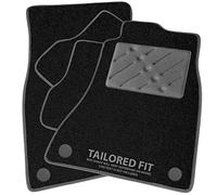Car Mats FOR Honda HR-V 2015-2021 Black Carpet + Grey Ribbed Trim + Grey Rectangle Heel Pad [SAPP-1711]