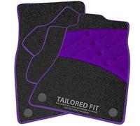 Car Mats FOR Honda HR-V 2021+ Charcoal Carpet & Purple Ribbed Trim & Purple Full Width Heel Pad [SAPP-2589]