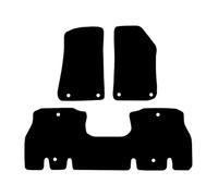 Car Mats for Jeep Wrangler 2018-2025 - 3 Piece Set - 8 Clips (4 Door)