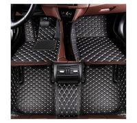 Car Mats For Kia For Rio 4 2017-2019 Car Floor Mats Non-slip Artificial Leather Auto Carpets Foot Coche Interior Accessories Carpet Mats(Black-beige)