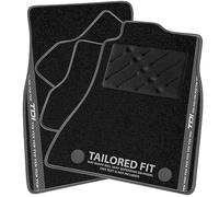 Car Mats FOR Land Rover Discovery Sport (2020+) automatic Black Carpet - Anthracite Leatherette Trim - Anthracite TDI Stripe on Fronts - Black Rectangle Heel Pad [SAPP-2704]