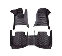 Car Mats for Maserati Quattroporte(RearWD) 2013-2023 2024 2025, Full Coverage Leather Full Set Floor Mats, Waterproof Non-Slip Floor Liner Interior Accessories,Black-Red