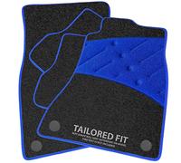 Car Mats FOR Mercedes Actros 2012+ Charcoal Carpet & Blue Ribbed Trim & Blue Full Width Heel Pad [SAPP-1463]