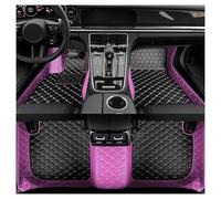 Car Mats For Mercedes For Benz G Class W464 2018-Now Set Luxury Leather Waterproof 3D Floor Liners Full Coverage Carpet Cover Car Floor Mats Auto Mats(Style 2 Purple Black)