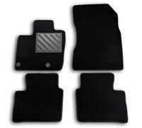Car mats for Nissan Qashqai III (J12) from 2021- to size, non-slip, reinforced rubber heel pad, fixing buttons, Black