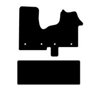 Car Mats for Renault Traffic 2014-2025 Van- 1 Piece Set - 4 Clips (Crew Cab)