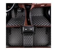 Car Mats For Tesla For Model 3 2019 5seats Artificial Leather Car Mat Auto Interior Accessories Mats for Cars(Black-beige)