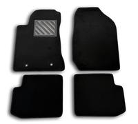Car Mats for Toyota Corolla E12 from 2000 to 2006 - Tailor-Made Non-Slip Reinforced Rubber Heel Protectors with Buttons, black