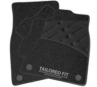 Car Mats FOR Volkswagen Amarok 2010-2020 Charcoal Carpet & Black Ribbed Trim & Black Full Width Heel Pad [SAPP-1382]