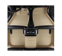 Car Mats For Volvo V60 2019 2020 Non-Slip All Weather Waterproof Luxury Leather Floor Liners 3D Coverage Auto Carpet Cover Car Floor Mats Floor Mat Set Complete(Style 3 Beige)