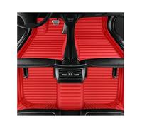 Car Mats For Volvo V60 2019 2020 Non-Slip All Weather Waterproof Luxury Leather Floor Liners 3D Coverage Auto Carpet Cover Car Floor Mats Floor Mat Set Complete(Style 3 Red)