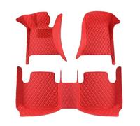 Car Mats for Volvo XC classic 2014 2015 2016, Full Coverage Leather Full Set Floor Mats, Waterproof Non-Slip Floor Liner Interior Accessories,Red