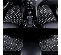 Car Mats for VW T-ROC 2018-2024 RHD, Leather Car Floor Mats, All Weather Waterproof Non-Slip Carpet, Car Floor Liner Full Set, Floor Matts Car Accessories,E Black+White