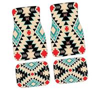 Car Mats for Women - 4PCS Full Set Front & Rear Car Floor Mats, Heavy Duty Non-Slip Rugs | Retro Style Floor Liners Free Car Accessories Protects Vehicle Interior From Mud, Snow, Dirt & Debris