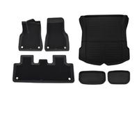 Car Mats Set For Tesla For Model Y 3 Double Layer Straight Fleece Floor MatsSoft Lining All Weather Trunk Mat Accessories(Y Soft mat 6pcs)