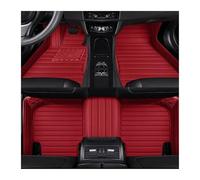 Car Mats Stripe Style Car Floor Mats For Vw For Passat For B5 B6 B7 B8 B9 2019-2023 Accessories Artificial Leather Heelpad(Wine Red 3 PCS,2020-2023)