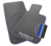 Car Mats to fit Alfa Romeo Stelvio (2016 -) Diamond Rubber with Blue & Grey Trim [2232]