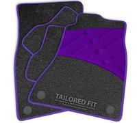 Car Mats to fit BYD Dolphin/Dolphin Surf [E] (2023 -) Anthracite Carpet with Purple Ribbed Trim & Purple Full Width Heel Pad [2733]