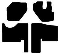 Car Mats to fit Isuzu N75 Truck Double Cab - Fully Tailored Deluxe 4 Piece - Black Carpet - Black Trim - Heavy Duty Heel Pad - 20-6193