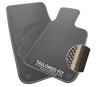 Car Mats to fit Mazda CX-5 2012-2017 Diamond Rubber with Brown & Cream Dual Colour-Tech Trim [DIAM-1423]