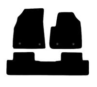 Car Mats to fit MG5 EV 2020-on - Clip Spacings 245mm - Fully Tailored Deluxe 3 Piece - Black Carpet - Black Trim - Heavy Duty Heel Pad - 20-6164