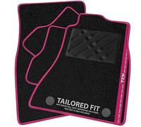 Car Mats to fit Mini Countryman/Paceman (R60) (2010-2016) Black Carpet with Pink Trim & TDI Stripe with Black Heel Pad [SAP-1309]