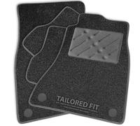 Car Mats to fit Nissan X-Trail (2014-2021) Anthracite Carpet with Grey Ribbed Trim & Grey Rectangle Heel Pad [1561]